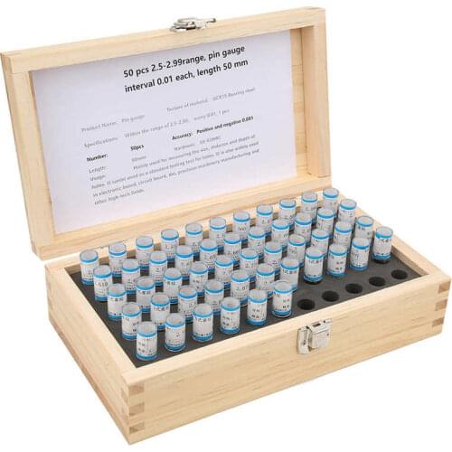 2.5-2.99 Gauge Pin Assortment 2.5-2.99 Pin Gauge Set Bearing Steel for Industrial Equipment Accessories Industrial Tools Parts