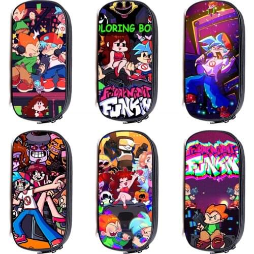 3D Friday Night Funkin Makeup Box Mochila Video Game Kids Pencil Case School Supplies Stationery Storage Pouch Women CosmeticBag