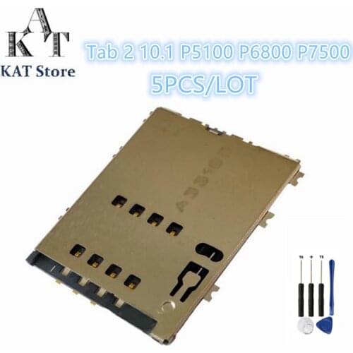 5PCS/LOT For Samsung Galaxy Tab 2 10.1 P5100 Sim Card Reader Holder Tray Slot Connector Best After-sales service
