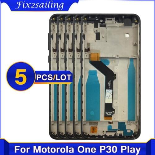 5PCS Original LCD Screen For Motorola Moto One P30 Play Display XT1941-1 XT1941-3 XT1941-4 LCD Display Touch Screen Digitizer