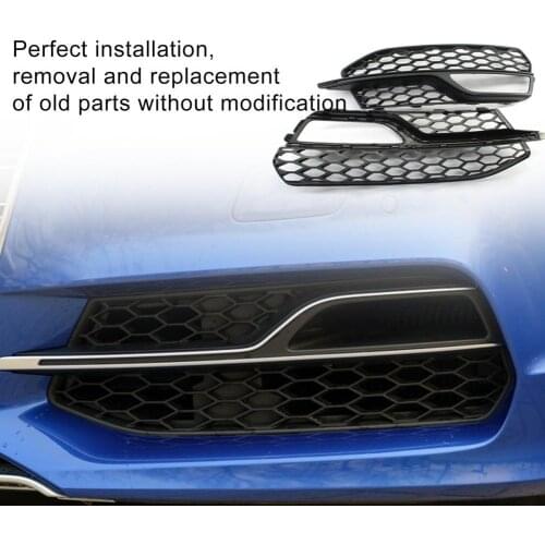 80% Hot Sales!! 2Pcs Fog Lamp Bezels Easy to Install Lightweight ABS Light Bumber Grille 8V3807681Q 8V3807681G for Audi A3 Sport