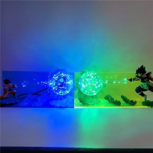 Anime Dragon Ball Super Broly VS Goku Kamehameha Led Night Light Home Decoration Dragon Ball Z Goku Lampara Table Light Gift MY