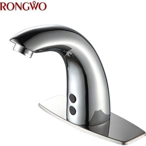 RONGWO-grifo de lavabo automático, infrarrojo, sin contacto, eléctrico