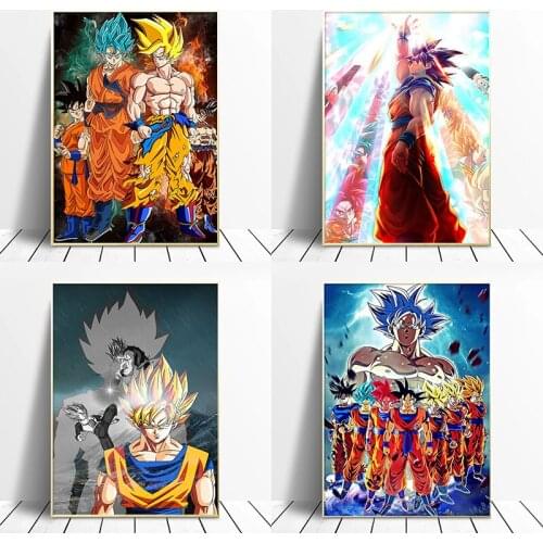 Bandai Classic Anime Dragon Ball Poster Goku Canvas Painting Mural Living Room Bedroom Home Decoration Wall Picture Cuadros