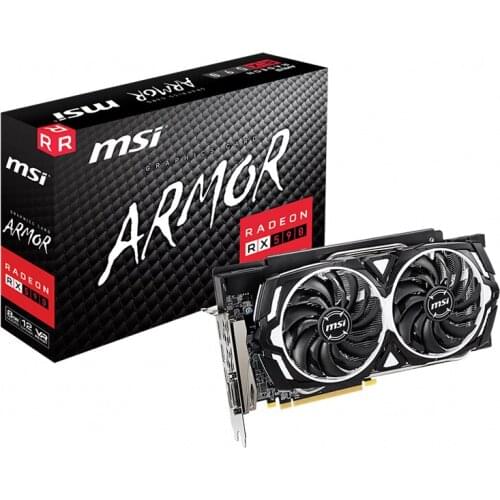 MSI XFX AMD Radeon RX 590 ARMOR 8G Used Gaming Graphics Card with 8GB 256 bit Memory for Desktop Support Crossfire 2-Way