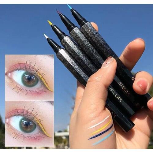 ColorfulMatte Liquid Eyeliner Pencil Waterproof Makeup Liquid Eye Liner Blue Green Yellow Red Eyes Cosmetics Pen