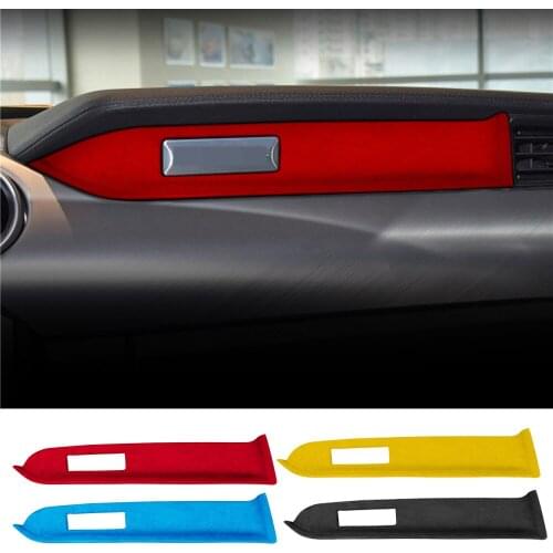 ABS Suede Center Console Dashboard Panel Decoration Cover Trim Fit for Ford Mustang 2015-2021 Car Assessoires Interior