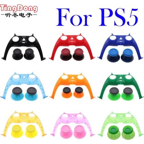 For PS5 Controller Decorative Strip For Sony Playstation 5 PS5 Handle Joystick Decoration Strip Shell Cover with Mushroom Cap