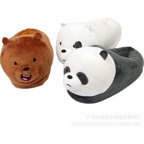 Adult cartoon indoor slippers furry fluffy rihanna winter slides fur flip flops women shoes house with mules platform plush