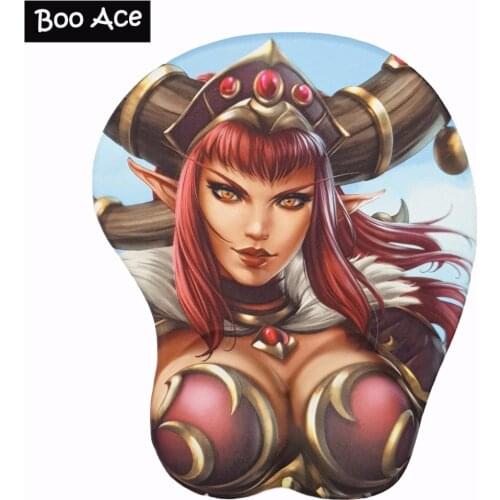Alexstrasza 3D Oppai Gaming Mouse Pad with Soft gel wrist rest