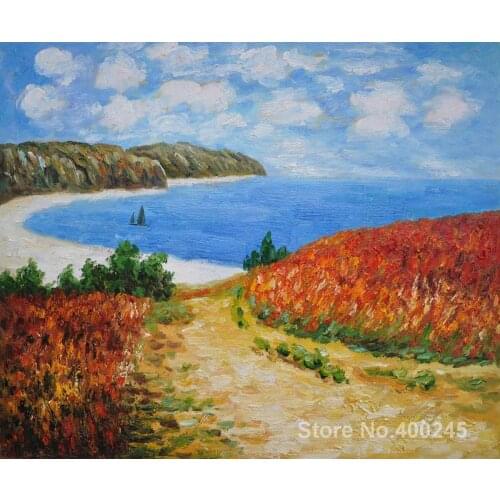Meadow Road to Pourville Claude Monet painting for sale oil on canvas Hand painted High quality