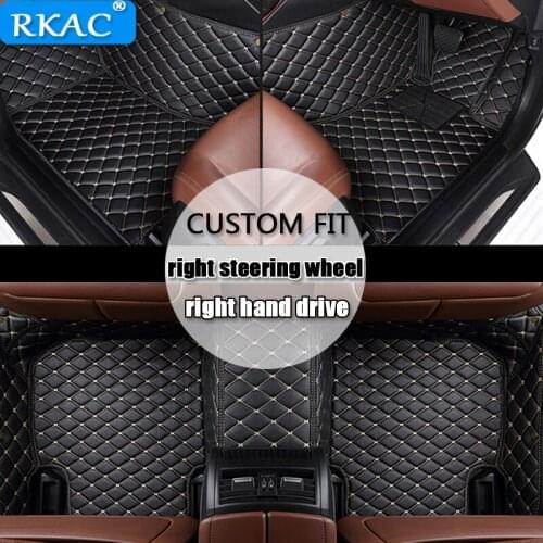 RKAC fit right hand drive Custom car floor mats for Volkswagen All Models vw passat b5 6 polo golf tiguan jetta touran touareg