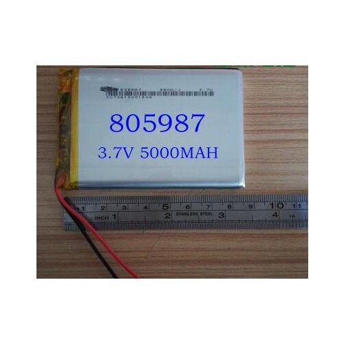 Free shipping 1pcs 3.7V 5000mAh 805987 polymer lithium battery li-ion rechargeable battery