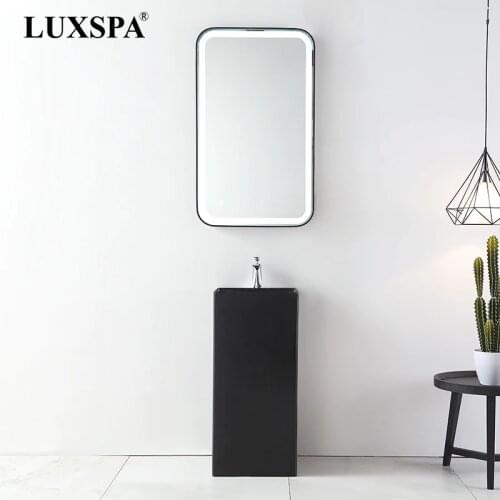 LUXSPA European Desin Pedestal Resin Stone Basin Freestanding Artificial Stone Solid Surface Basin