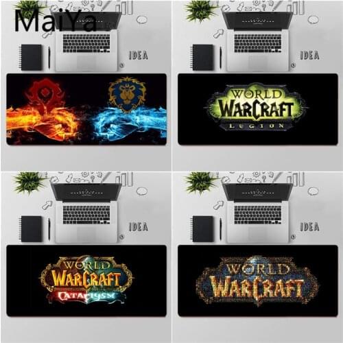 Maiya High Quality World of Warcraft Rubber Mouse Durable Desktop Mousepad Rubber Computer Gaming mousepad