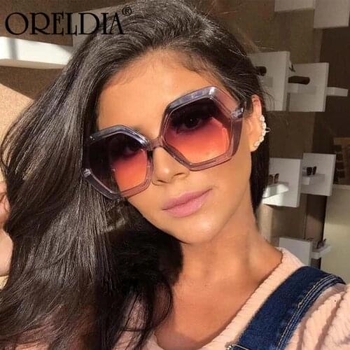 Fashion Retro Sunglasses Ladies Hexagon Big Frame Sunglasses Famous Designer Brand Glasses 2020 Latest Sunglasses Hot UV400