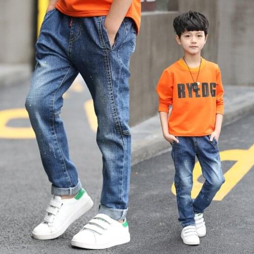 The New Year, The boy jeans, children wear fashionable style and high quality kids jeans, boys jeans, boy leather jeans 3-13 Y