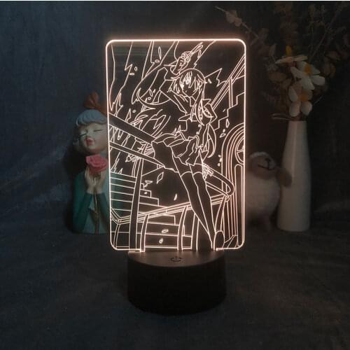 Bedroom Crystal Night Sensor Light 3D LED Anime Neon Table Lamp Kids Bakemonogatari Nightlight Home Party Club Decor APP Control