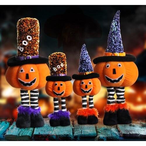 New Products Halloween Pumpkin Doll Decorations Home Window Decorations Ghost Festival Supplies Halloween Non-retractable