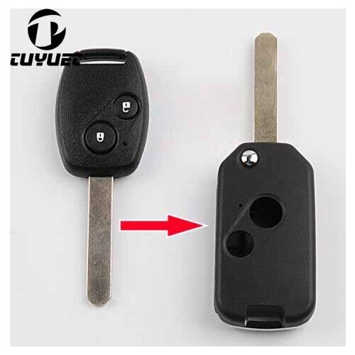 New Style 2 Buttons Modified Flip Folding Remote Key Shell Case For Honda Accord CRV Odyssey