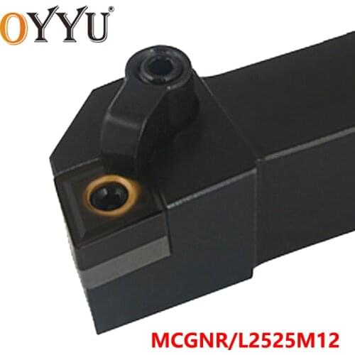 OYYU MCGNR2525M12 MCGNL2525M12 External Turning Tools Holder MCGNR MCGNL Lathe Cutter Shank use Carbide Inserts CNMG12