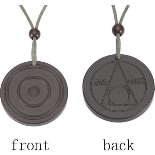 Mens Negative Ion Necklaces Volcanic Stone Quantum Energy Purple Sand Pendant Necklace Round Health Accessories Gift for Friend