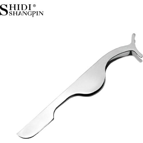 1Pcs Lash Eyelash Tweezers Curler Stainless Steel False Fake Eyelashes Clip Beauty Eyelash Extension Curler Make Up Accessories