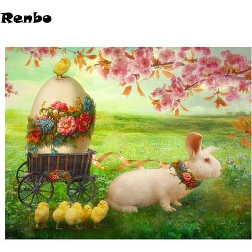 DIY Full square Handmade Diamond Painting cross stitch rabbit egg Pattern Diamond Embroidery Icon Easter home Decorative Gift