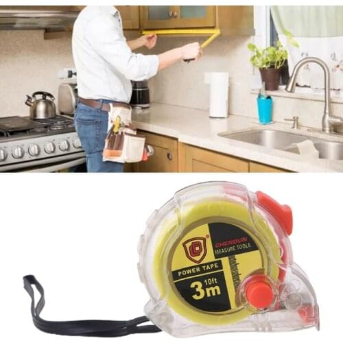 Portable 10ft Measuring Tape Measure Drop-proof Metric Inch Blade Measuring Tape High Precision Metal 10ft specification W3JE