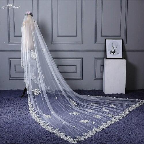 RSV105 Real Pictures Yiaibridal Stock Lace Edged Square Hem One Layers Duvak