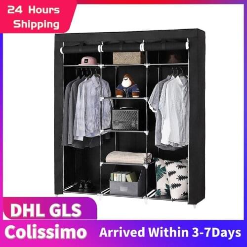 Non-woven Cloth Wardrobe Bedroom Folding Clothing Storage Cabinet Dustproof Moistureproof Closet Storage Furniture HWC