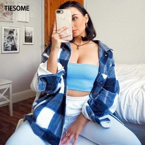 TIESOME Women's Plaid Shirts