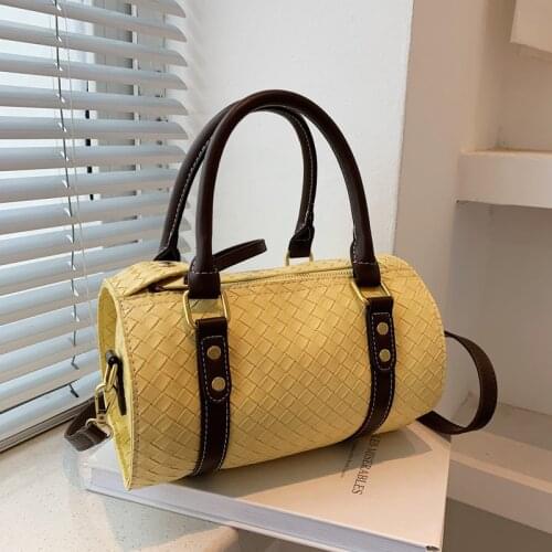 Wriufred Woven crossbody bag summer new trendy pu leather luxury brand shoulder bag design messenger pillow bags