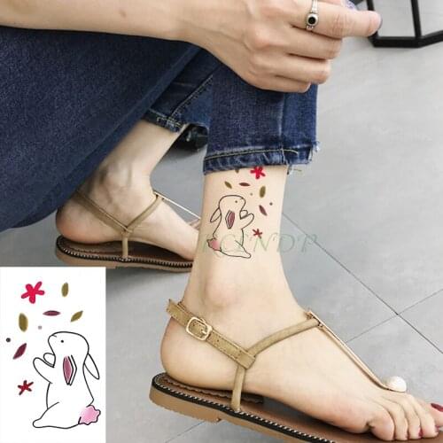 Waterproof Temporary Tattoo Sticker lovely rabbit star leaf small size art tatto flash tatoo fake tattoos for kid women men girl