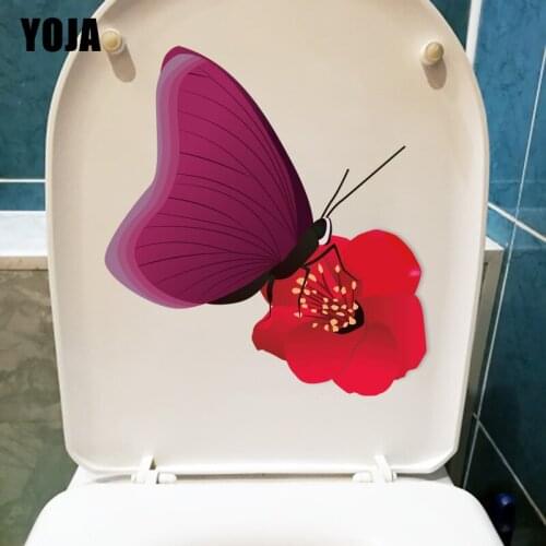 YOJA 21.5X23CM Fantasy Butterfly Flower Childern Bedroom Decor Toilet Decals Home Wall Stickers T1-2204