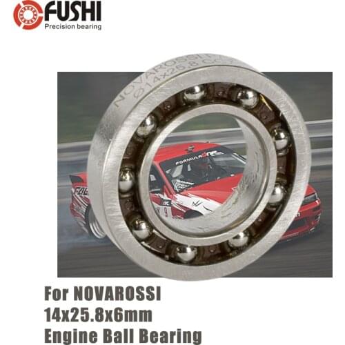 MR258146E 14*25.8*6mm Rear Engine Ball Bearing 1PC ABEC-3 C3 Clearance Polymite Nylon Cage T46 Bearings For NOVAROSSI .21