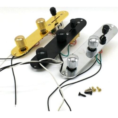 Replacment Metal 3 Way switch Fully Loaded Wired Control Plate for TL tele Electric guitar speed knobs volume tone controls