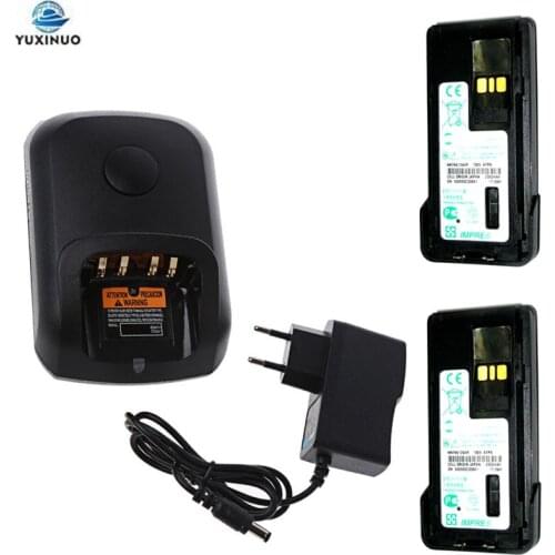 NNTN8129AR 7.4V 2300mAh Li-Ion Battery + NNTN8117 Charger For Motorola P8668 P8660 GP328D GP338D DGP8550 Radio PMNN4409 PMNN4412