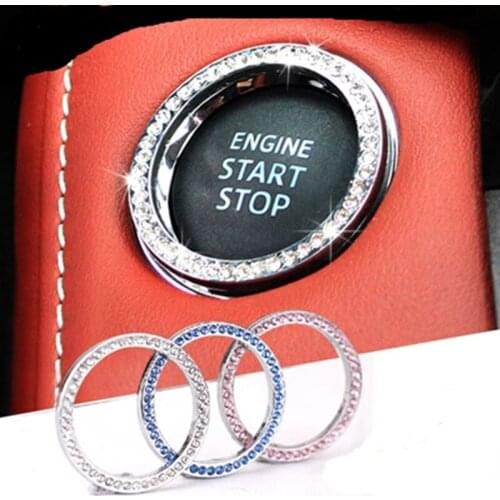 Diamond Ignition Switch Cover Decoration Sticker Protection Ring for Nissan Teana X-Trail Qashqai Livina Sylphy Tiida Sunny