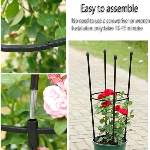 Plant Support Frame Rose Trellis Durable Garden Plant Vine Climbing Rack Plastic Home Decor Adjustable Garden Plants Stand