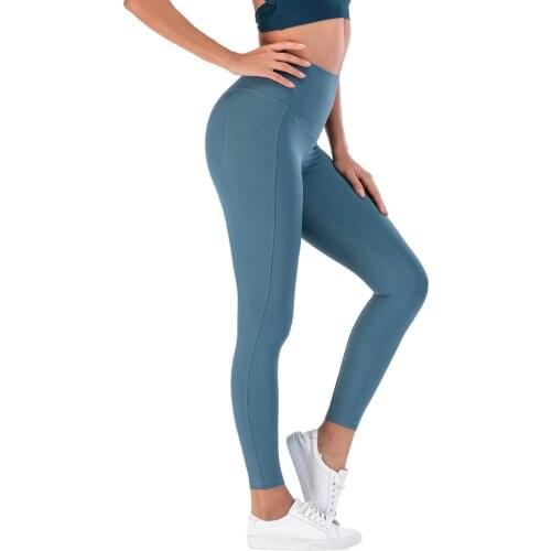 2020 Sports Fitness Leggings For Women High Waisted Skinny Solid Color Pants 4 colors