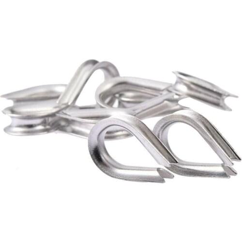 10pcs M8 304 Stainless Steel Wire Rope Cable Thimble for 8mm Wire Rigging