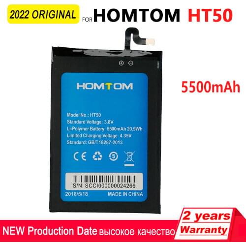 100% Original 5500mAh HT50 Phone Battery For HOMTOM HT50 High quality Batteries With Tracking Number