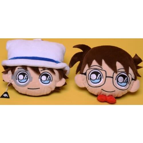 2 Pcs/lot Anime Detective Conan Plush Doll Kaito Kuroba Cross Bag Storage Coins Bag Pendant Toy Gift