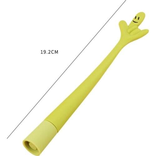 24PCS Creative Finger Ballpoint Pen Cute Cartoon Learning Stationery High Quality Flexible Glue Flexible Ballpoint Pen