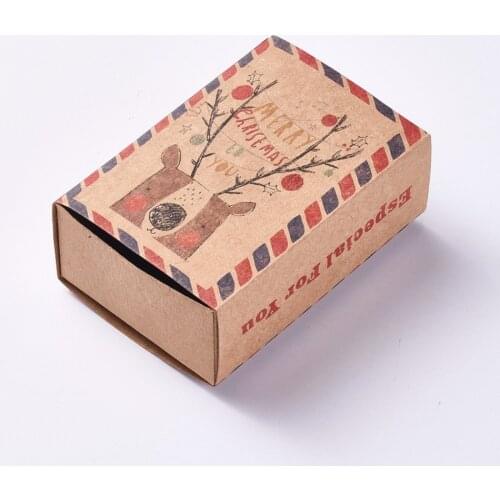 5pcs Christmas Theme Creative Portable Foldable Paper Drawer Box Jewelry Candy Wedding Party Gift Packaging Boxes Colorful