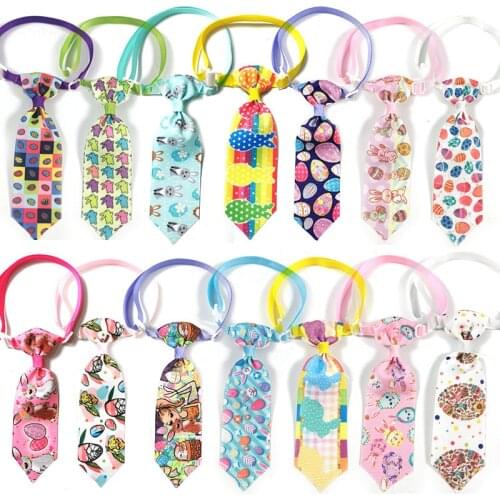 50/100pcs Easter Pet Dog Bow Ties Rabbit Eggs Design Bow Ties Collars for Pets Dog Collar Accessories Dog Bow Tie Accessories