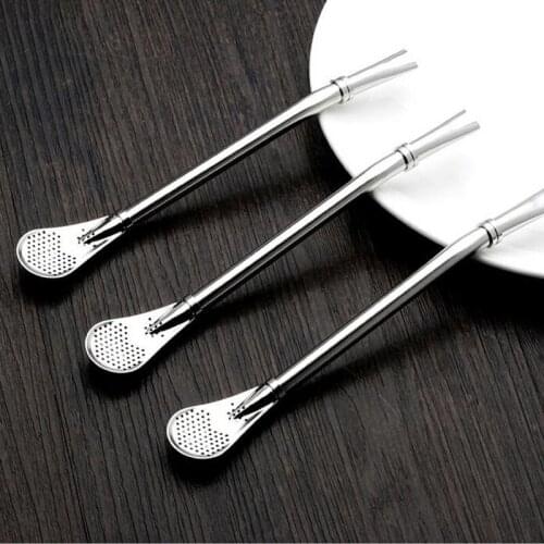 500pcs 15.8cm Stainless strainer Steel Reusable Yerba Mate strainers Straw for coffee Juice tea