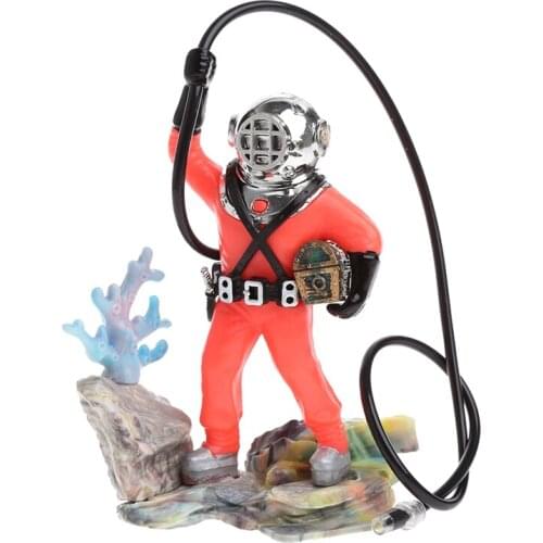 Fish Tank Use Sea Treasure Diver Action Aquarium Ornament Realistic Design