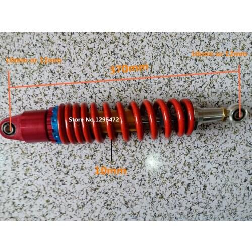 New 370mm shock absorbers 10mm spring for Dirt Bike Gokart Quad ATV MOTORCYCLE red color